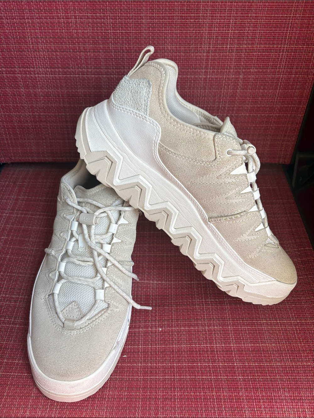 UGG Women's Beige Cream Platform Sneakers